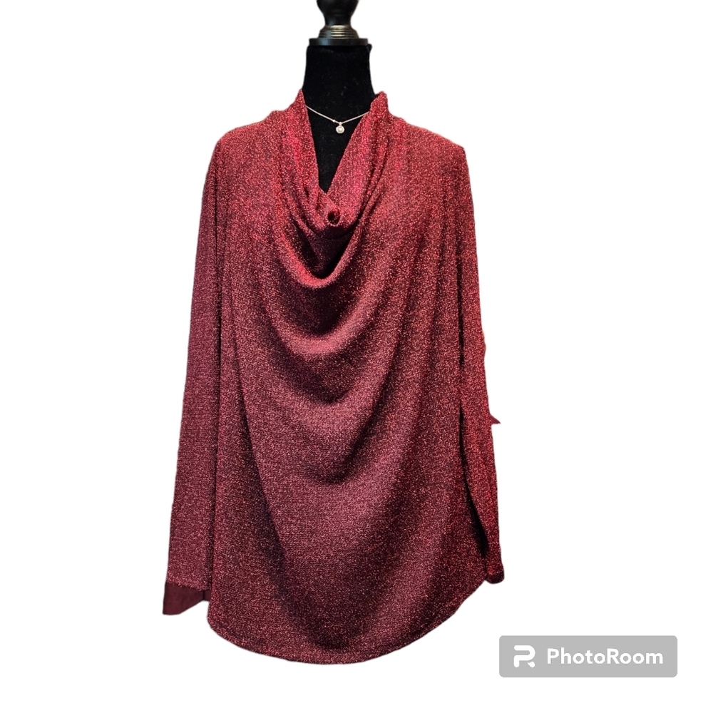 Grace Red Glam Longsleeve Drop Color Size 1X